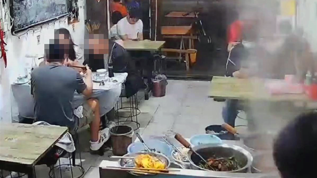 男子在自家酒楼旁开一元饭堂